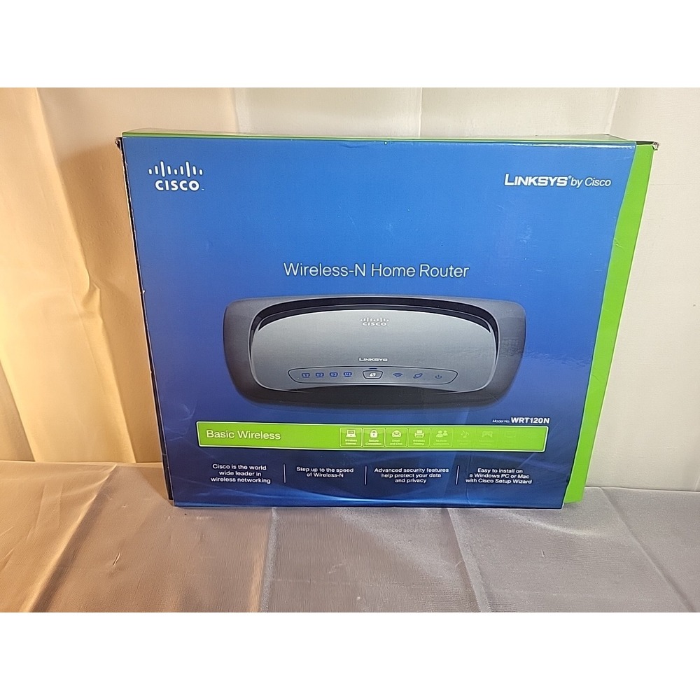 Cisco Linksys Wireless-N Home Router Model WRT120N New in‎ Box